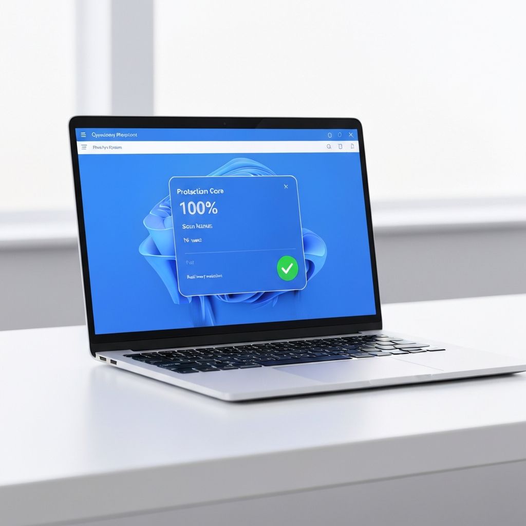 Malwarebytes Premium Security running on a laptop